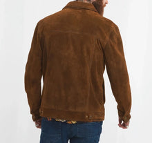 Load image into Gallery viewer, Men's Brown Suede Jacket