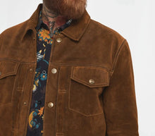 Load image into Gallery viewer, Men's Brown Suede Jacket