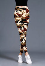 Load image into Gallery viewer, Brushed Cotton Print Camouflage Outerwear Leggings
