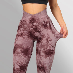 Seamless Tie Dye Leggings Women Yoga Pants