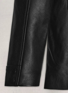 JOHNNY DEPP Black Leather Jacket