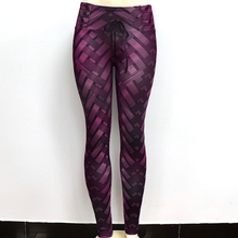 Load image into Gallery viewer, High Waist Iron Weave Print Push Up Yoga Leggings
