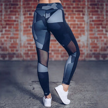 Load image into Gallery viewer, Digital printing mesh yoga leggings abdomen high waist yoga pants
