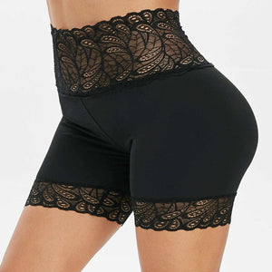 Lace High Waist Butt Lift Slim Solid Color Breathable Leggings