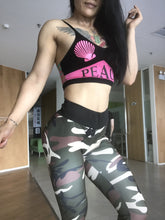 Cargar imagen en el visor de la galería, Hips high waist camouflage stitching slim yoga seven points bottoming pencil pants
