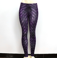 Load image into Gallery viewer, High Waist Iron Weave Print Push Up Yoga Leggings
