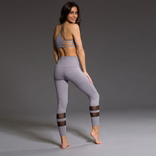 Load image into Gallery viewer, Europe and the United States new fitness leggings calf ring mesh stitching yoga running pants
