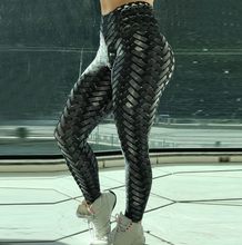 Cargar imagen en el visor de la galería, High Waist Iron Weave Print Push Up Yoga Leggings
