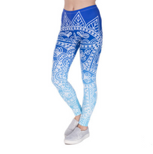 Last inn bildet i Galleri-visningsprogrammet, Printed thin pencil feet pants stretch big ladies yoga pants leggings
