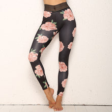 Laden Sie das Bild in den Galerie-Viewer, Colorful flower sports pants women&#39;s Leggings
