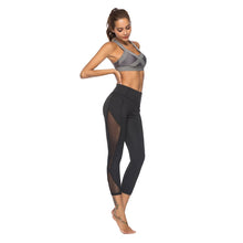 Last inn bildet i Galleri-visningsprogrammet, High Waist Side Mesh Women Yoga Fitness Leggings Nine
