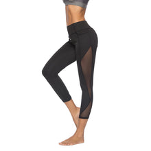 Last inn bildet i Galleri-visningsprogrammet, High Waist Side Mesh Women Yoga Fitness Leggings Nine
