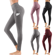 Last inn bildet i Galleri-visningsprogrammet, Women Running Fitness Solid Leggings Push Up High Waist Fashion Workout Slim Leggins
