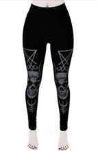 Cargar imagen en el visor de la galería, Ladies Fashion Print Gothic PUNK Sports Leggings Yoga Pants
