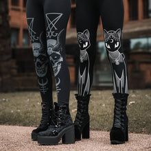 Carica l&#39;immagine nel visualizzatore di Gallery, Ladies Fashion Print Gothic PUNK Sports Leggings Yoga Pants
