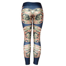 Load image into Gallery viewer, Print patchwork yoga leggings
