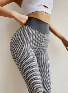 Honeycomb Peach Hip Pants Slim Yoga High Waist Leggings