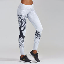 Carica l&#39;immagine nel visualizzatore di Gallery, Printed Black Big Tree Buttocks High Waist Sports Fitness Leggings
