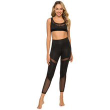 Carica l&#39;immagine nel visualizzatore di Gallery, Black Mesh Leggings Women Pant High Waist Legging Fitness
