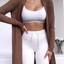 Lataa kuva Galleria-katseluun, Tanks and Pants Set Women Sport Tracksuit Crop Top Leggings
