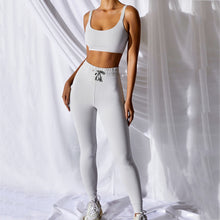 Lataa kuva Galleria-katseluun, Tanks and Pants Set Women Sport Tracksuit Crop Top Leggings
