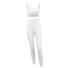 Last inn bildet i Galleri-visningsprogrammet, Tanks and Pants Set Women Sport Tracksuit Crop Top Leggings
