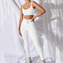 Cargar imagen en el visor de la galería, Tanks and Pants Set Women Sport Tracksuit Crop Top Leggings
