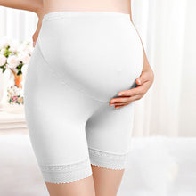 Indlæs billede til gallerivisning New Pregnant Women Modal Safety Pants Fashion Adjustable Belly Lift Summer Leggings Thin Lace Trim Pregnant Women
