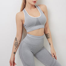 Laden Sie das Bild in den Galerie-Viewer, Women Workout Activewear Sports-Bra Outfit Leggings Seamless Fitness
