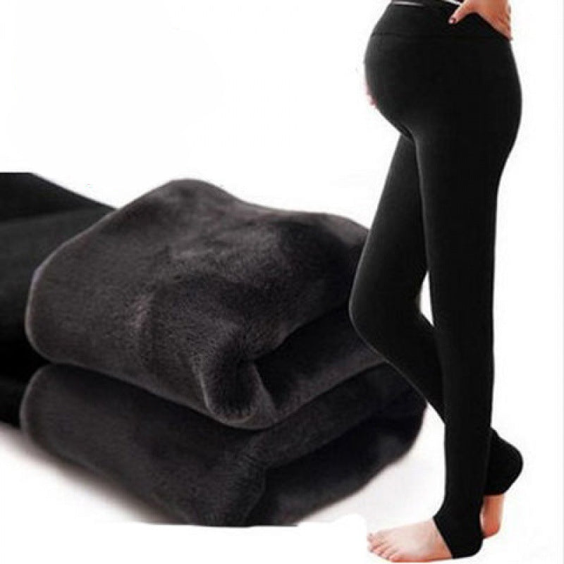 Winter Velvet Maternity Leggings Pants For Pregnant Women Warm Materni –  Leather Right