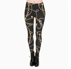 Printed thin pencil feet pants stretch big ladies yoga pants leggings