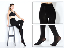 Laden Sie das Bild in den Galerie-Viewer, Korean Version Of Black Spring And Autumn Mid-thick All-in-one Compression Socks
