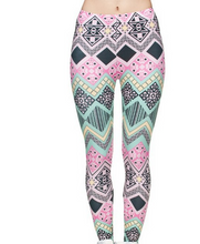 Last inn bildet i Galleri-visningsprogrammet, Printed thin pencil feet pants stretch big ladies yoga pants leggings
