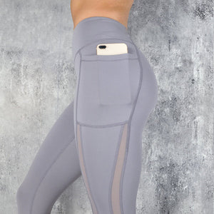 Mesh stitching yoga pants