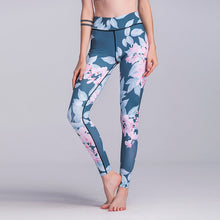 Load image into Gallery viewer, 2021 autumn explosions new flower print yoga sports leggings fitness tights
