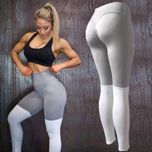 Last inn bildet i Galleri-visningsprogrammet, Contrast stitching buttocks folds sports yoga pants High-elastic slim hips leggings
