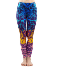 Last inn bildet i Galleri-visningsprogrammet, Printed thin pencil feet pants stretch big ladies yoga pants leggings
