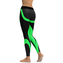 Charger l&#39;image dans la galerie, Geometric Honeycomb Digital Printing Pants, Yoga Pants, Sports Pants, High Elastic Bottompants
