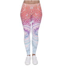 Last inn bildet i Galleri-visningsprogrammet, Printed thin pencil feet pants stretch big ladies yoga pants leggings
