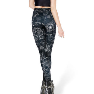 Women Leggings Fitness Black Skeleton Sexy Leggings Fashion Stretch Digital Print Pants Trousers