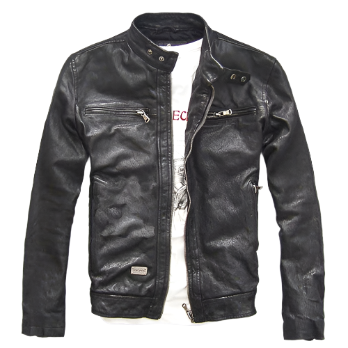 Blouson Biker Homme Noir Brando En Cuir Premium