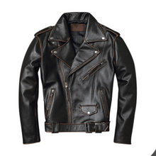 Load image into Gallery viewer, Harley&#39;s Premium Cowhide Leather Motorcycle Jacket
