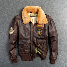 Load image into Gallery viewer, Men&#39;s Brown Genuine Leather Motor Cycle Jacket
