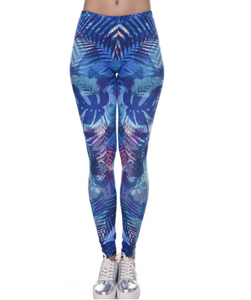 Printed thin pencil feet pants stretch big ladies yoga pants leggings