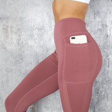 Laden Sie das Bild in den Galerie-Viewer, Mesh stitching side pocket yoga pants
