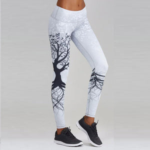 Women's Leggings Digital Print Pants Trousers Stretch Pants