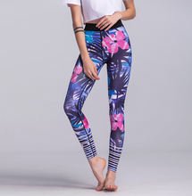 Load image into Gallery viewer, 2021 autumn explosions new flower print yoga sports leggings fitness tights
