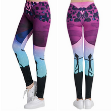 Last inn bildet i Galleri-visningsprogrammet, Printed thin pencil feet pants stretch big ladies yoga pants leggings
