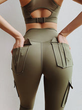 Carica l&#39;immagine nel visualizzatore di Gallery, High Waist Leggings with Pockets Workout Gym
