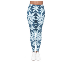 Last inn bildet i Galleri-visningsprogrammet, Printed thin pencil feet pants stretch big ladies yoga pants leggings
